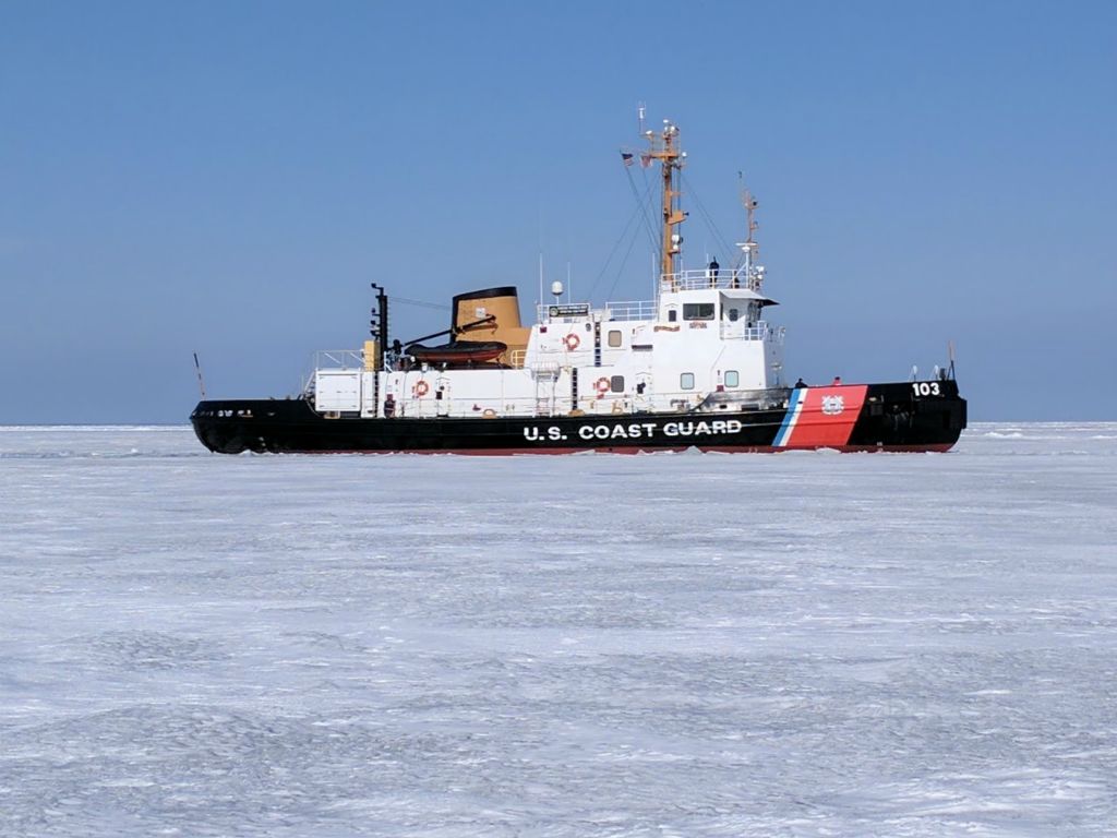 US Coast Guard icebreaker in Green Bay