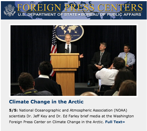 Foreign Press Center Briefing on Arctic Climate Change