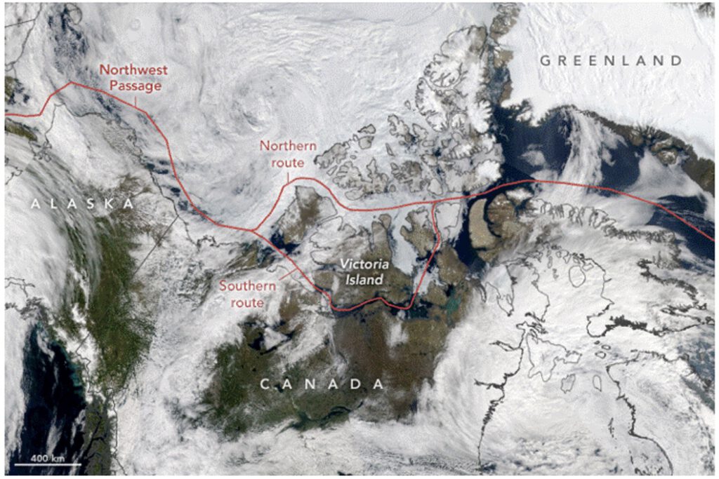 Opening of the Northwest Passage in 2022