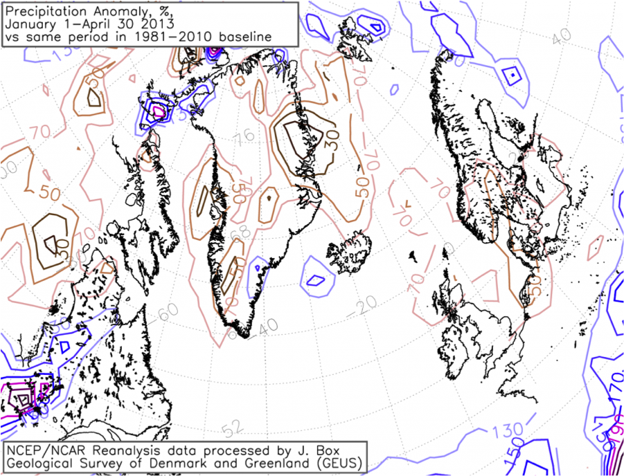 Unusual Summer Events Carry Over into Winter Snow Conditions on GIS