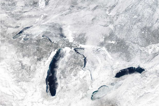 Lake Superior Nearly Completely Ice Covered